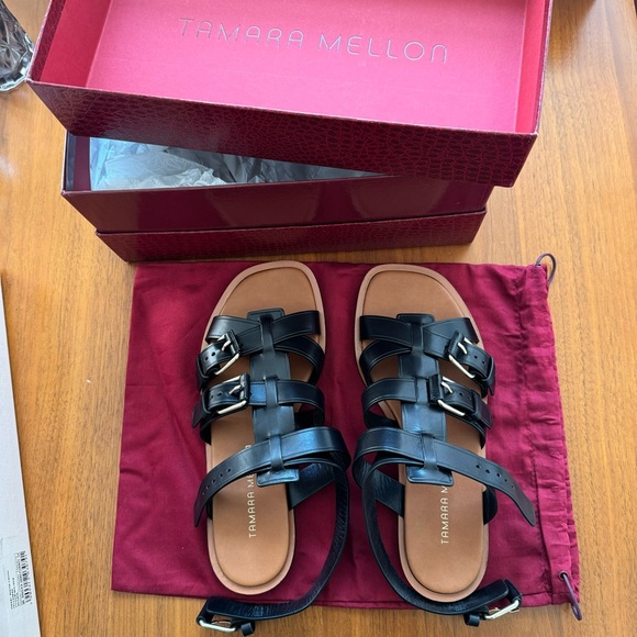 Tamara Mellon Leather Sandals - Picture 5 of 5